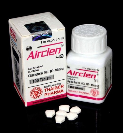 Clenbuterol | Airclen 40mcg x 100 tabs | Thaiger Pharma